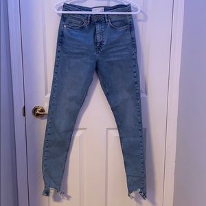 Top shop - jamie, high waisted washed jeans